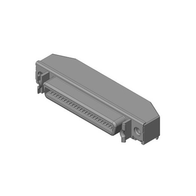 JAE DF02 50 Way Right Angle Through Hole D-sub Connector Socket, 1.27mm Pitch