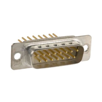 Norcomp 172 15 Way Panel Mount D-sub Connector Plug, 2.75mm Pitch