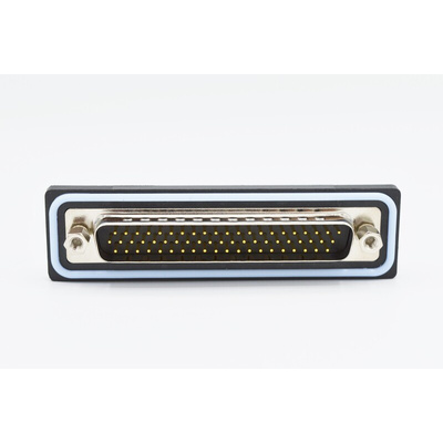 Norcomp HDF 62 Way Vertical Solder D-sub Connector Plug, 2.41mm Pitch, with 4-40 Screw Locks