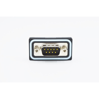 Norcomp SDF 9 Way Right Angle D-sub Connector Plug, 2.74mm Pitch, with 4-40 Boardlocks, Brackets