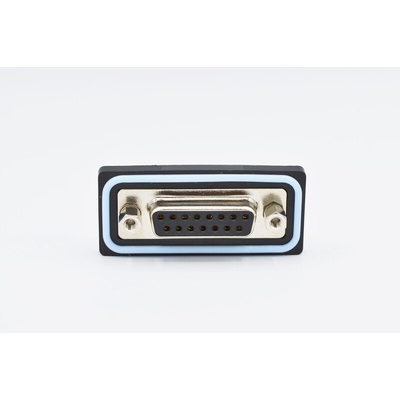 Norcomp SDF 15 Way Right Angle D-sub Connector Socket, 2.74mm Pitch, with 4-40 Screw Locks, Threaded Inserts