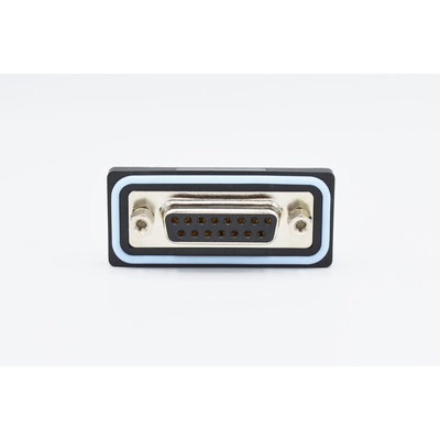Norcomp SDF 15 Way Right Angle D-sub Connector Socket, 2.74mm Pitch, with 4-40 Boardlocks, Brackets