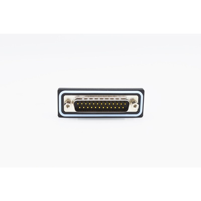 Norcomp SDF 25 Way Right Angle D-sub Connector Plug, 2.77mm Pitch, with 4-40 Screw Locks, Threaded Inserts