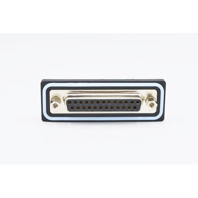 Norcomp SDF 25 Way Right Angle D-sub Connector Socket, 2.77mm Pitch, with 4-40 Screw Locks, Threaded Inserts