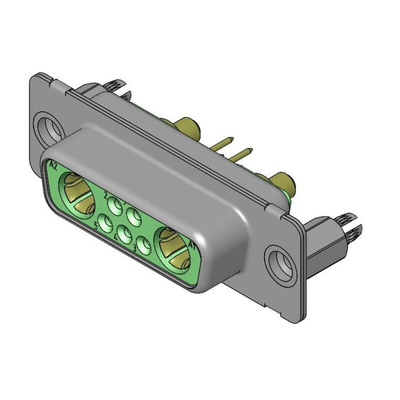 FCT from Molex 173107 7 Way D-sub Connector Socket, 2.74mm Pitch, with 4-40 Screw Locks