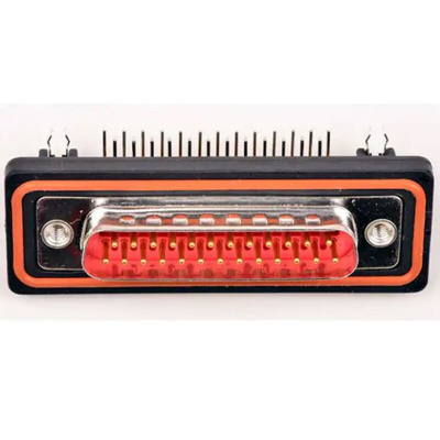 FCT from Molex 172704 25 Way Right Angle Through Hole D-sub Connector Plug, 2.84mm Pitch, with 4-40 Screw Locks