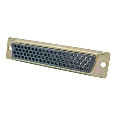 Amphenol India M24308 78 Way Panel Mount D-sub Connector Socket, 2.29mm Pitch, with 4-40 Screw Locks