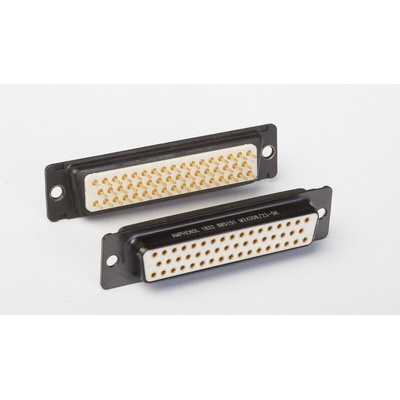 Amphenol India M24308 26 Way Panel Mount D-sub Connector Socket, 2.29mm Pitch, with 4-40 Screw Locks
