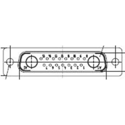 FCT from Molex 172704 15 Way Panel Mount D-sub Connector Plug, 2.84mm Pitch