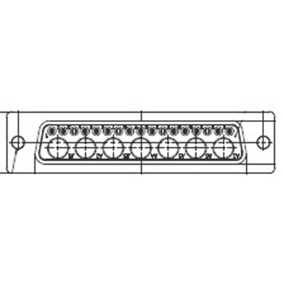 FCT from Molex 172704 17 Way Panel Mount D-sub Connector Plug, 2.84mm Pitch