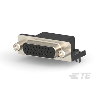 TE Connectivity 26 Way Right Angle D-sub Connector Socket, 2.29mm Pitch, with 4-40 Screw Locks