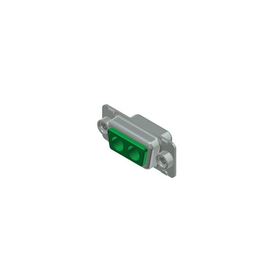 CONEC 2 Way Through Hole D-sub Connector Socket, with Threaded Insert