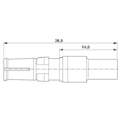 Phoenix Contact, VS-ST-KX-50-RG58 Series, Female Solder Cup D-Sub Connector Coaxial Contact, Gold Plated, 18 AWG
