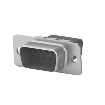9 Way Wire D-sub Connector Plug, with Cable Mount