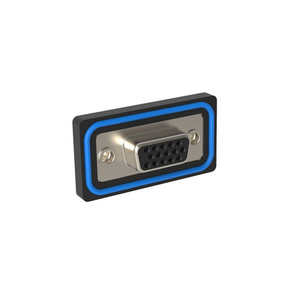 Amphenol Communications Solutions EHD 15 Way Right Angle PCB Mount, Through Hole D-sub Connector Socket