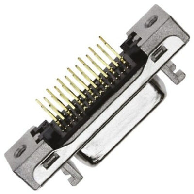 3M MDR 102 36 Way Through Hole D-sub Connector Socket, 1.27mm Pitch