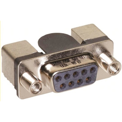 Harting D-Sub 9 Way Right Angle SMT D-sub Connector Socket, 2.76mm Pitch, with Boardlocks, M3 Female Screwlocks