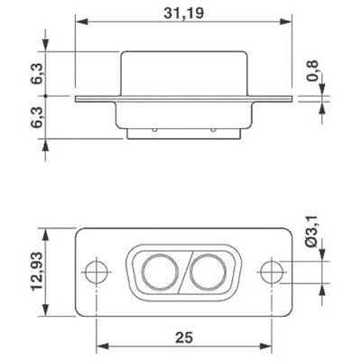 Phoenix Contact VS-09-BU-DSUB-2P Panel Mount D-sub Connector