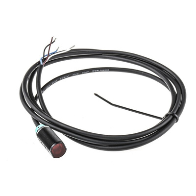 Pepperl + Fuchs Diffuse Photoelectric Sensor, Barrel Sensor, 200 mm Detection Range