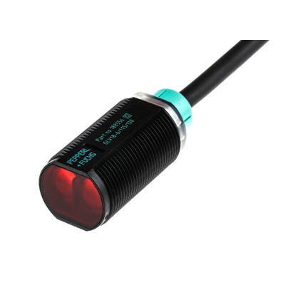 Pepperl + Fuchs Retroreflective Photoelectric Sensor, Barrel Sensor, 6.5 m Detection Range
