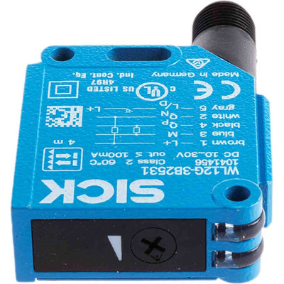 Sick Retroreflective Photoelectric Sensor, Block Sensor, 4 m Detection Range