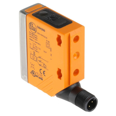 ifm electronic Diffuse Photoelectric Sensor, Block Sensor, 50 mm → 1.4 m Detection Range