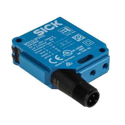 Sick Diffuse Photoelectric Sensor, Block Sensor, 30 mm → 175 mm Detection Range