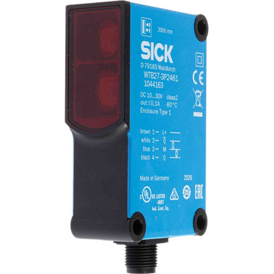 Sick Background Suppression Photoelectric Sensor, Block Sensor, 30 mm → 2 m Detection Range