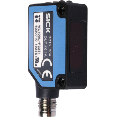 Sick Background Suppression Photoelectric Sensor, Block Sensor, 30 mm → 300 mm Detection Range