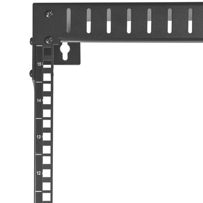 15U Server Rack With Steel 2-Post Frame in Black