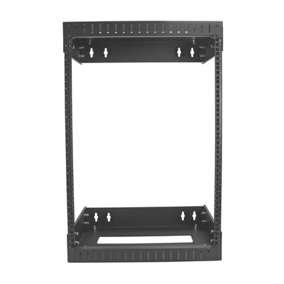 15U Server Rack With Steel 2-Post Frame in Black