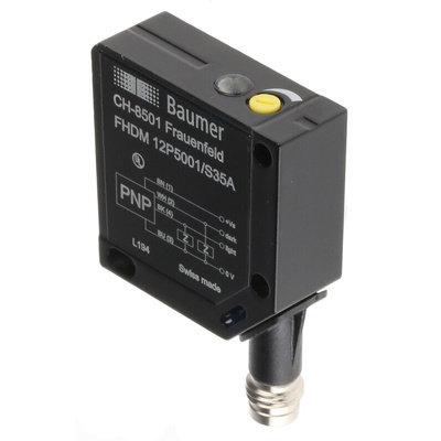 Baumer Diffuse Photoelectric Sensor, Block Sensor, 15 mm → 300 mm Detection Range