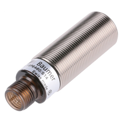 Baumer Diffuse Photoelectric Sensor, Barrel Sensor, 60 mm → 430 mm Detection Range