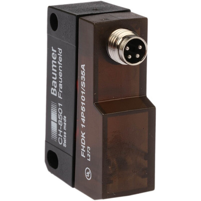 Baumer Diffuse Photoelectric Sensor, Block Sensor, 20 mm → 350 mm Detection Range