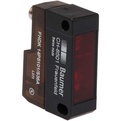 Baumer Diffuse Photoelectric Sensor, Block Sensor, 20 mm → 350 mm Detection Range