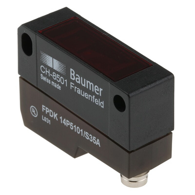 Baumer Retroreflective Photoelectric Sensor, Block Sensor, 7.2 m Detection Range