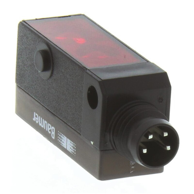 Baumer Diffuse Photoelectric Sensor, Block Sensor, 20 mm → 120 mm Detection Range