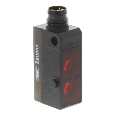 Baumer Diffuse Photoelectric Sensor, Block Sensor, 20 mm → 120 mm Detection Range