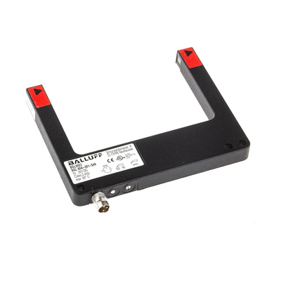BALLUFF Through Beam Photoelectric Sensor, Fork Sensor, 80 mm Detection Range