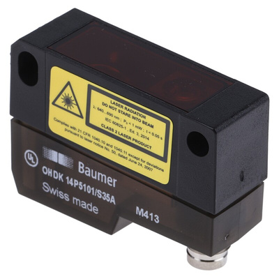 Baumer Diffuse Photoelectric Sensor, Block Sensor, 20 mm → 350 mm Detection Range
