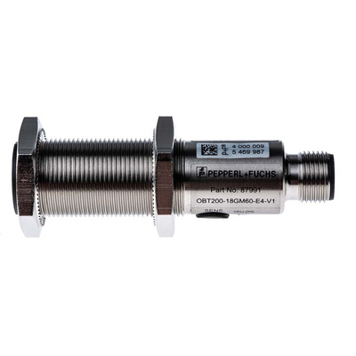 Pepperl + Fuchs Diffuse Photoelectric Sensor, Barrel Sensor, 200 mm Detection Range