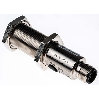 Pepperl + Fuchs Diffuse Photoelectric Sensor, Barrel Sensor, 200 mm Detection Range