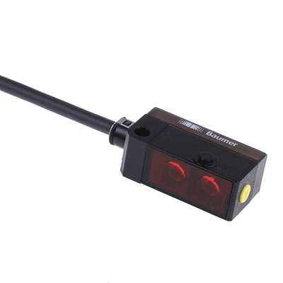 Baumer Diffuse Photoelectric Sensor, Block Sensor, 20 mm → 120 mm Detection Range