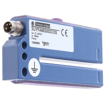 Telemecanique Sensors Through Beam Photoelectric Sensor, Fork Sensor, 3 m Detection Range