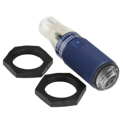 Telemecanique Sensors Diffuse Photoelectric Sensor, Barrel Sensor, 100 mm Detection Range