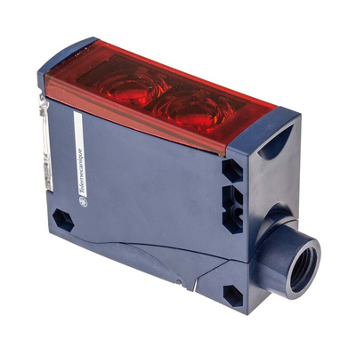 Telemecanique Sensors Diffuse Photoelectric Sensor, Block Sensor, 2.1 m Detection Range