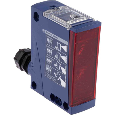 Telemecanique Sensors Retroreflective Photoelectric Sensor, Block Sensor, 11 m Detection Range