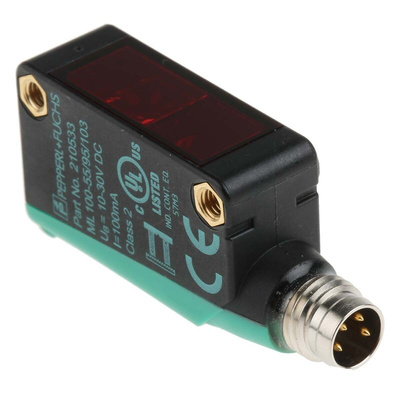 Pepperl + Fuchs Retroreflective Photoelectric Sensor, Block Sensor, 5 m Detection Range