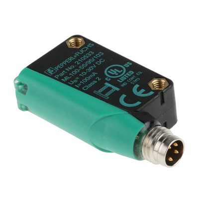Pepperl + Fuchs Retroreflective Photoelectric Sensor, Block Sensor, 5 m Detection Range