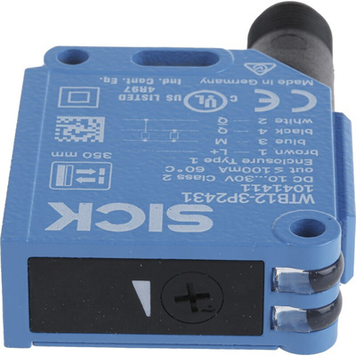 Sick Background Suppression Photoelectric Sensor, Block Sensor, 20 mm → 350 mm Detection Range